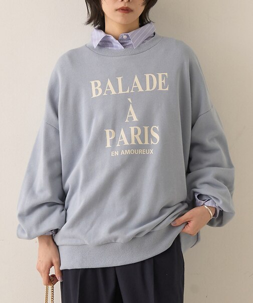 裏毛ロゴタックスリーブスウェット