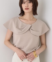 【一部店舗限定】【洗濯機OK】フロントツイストカットソーブラウス