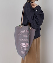 【manipuri/マニプリ】刺繍プリントトートバッグL