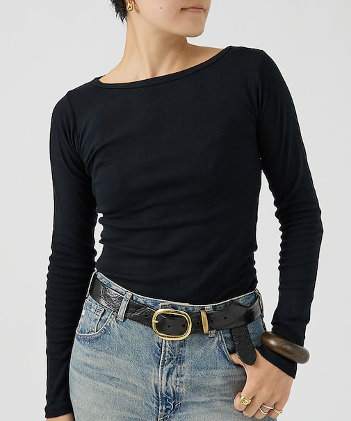 【Robert P. Miller】パネルリブボートネックTEE / ロンT /