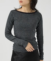 【Robert P. Miller】パネルリブボートネックTEE / ロンT /