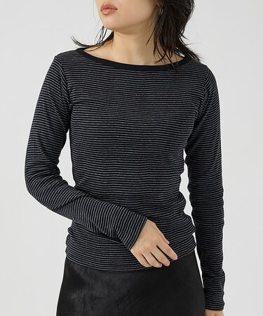 【Robert P. Miller】パネルリブボートネックTEE / ロンT /