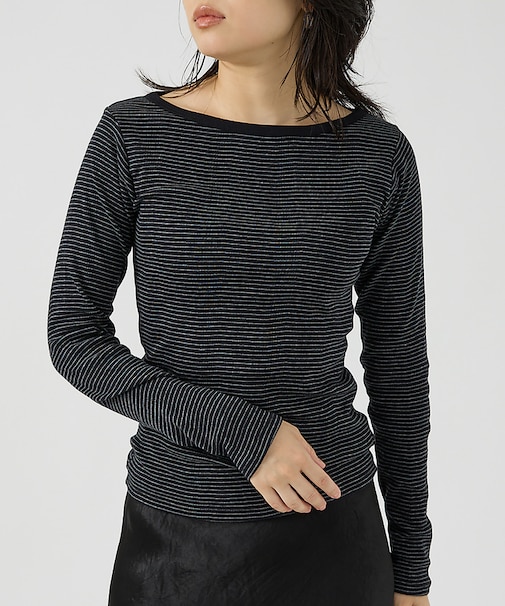 【Robert P. Miller】パネルリブボートネックTEE / ロンT /