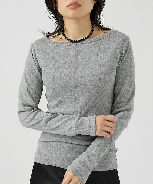 【Robert P. Miller】パネルリブボートネックTEE / ロンT /