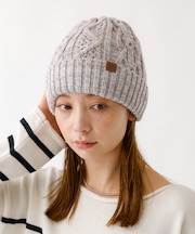 【RUBEN/ルーベン】ケーブル裏ボアニット帽/ RUS-7092 MIX/メラ