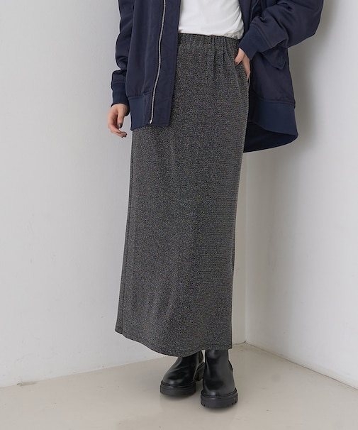 ラメグリッタージャージスカート