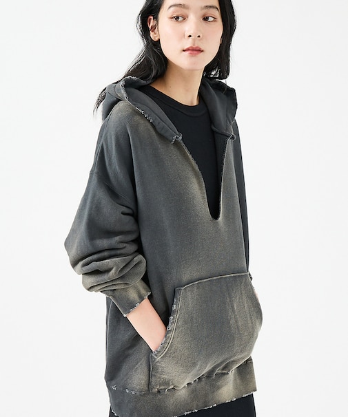 【JOHNBULL/ジョンブル】ヴィンテージ加工フーディ / レギュラーウェイト