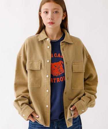 【JOHNBULL/ジョンブル】ピグメントスウェットシャツ/羽織り/スウェット【