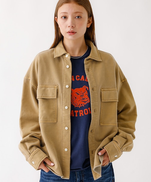 【JOHNBULL/ジョンブル】ピグメントスウェットシャツ/羽織り/スウェット【