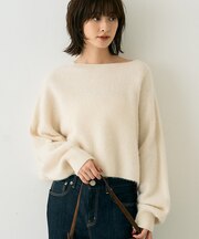 フォックスウールクロップドボレロプルオーバー