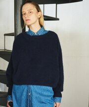 フォックスウールクロップドボレロプルオーバー