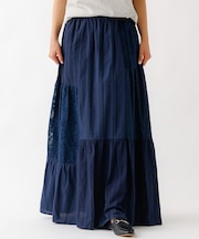 【nap / ナップ】Textured Detail Skirt / テキスタイ