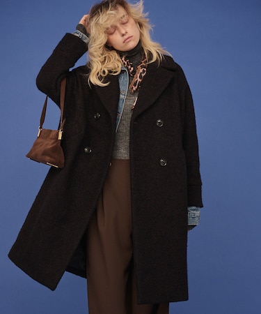 【TICCA/ティッカ】別注ループヘリンボーンツイードテントコート