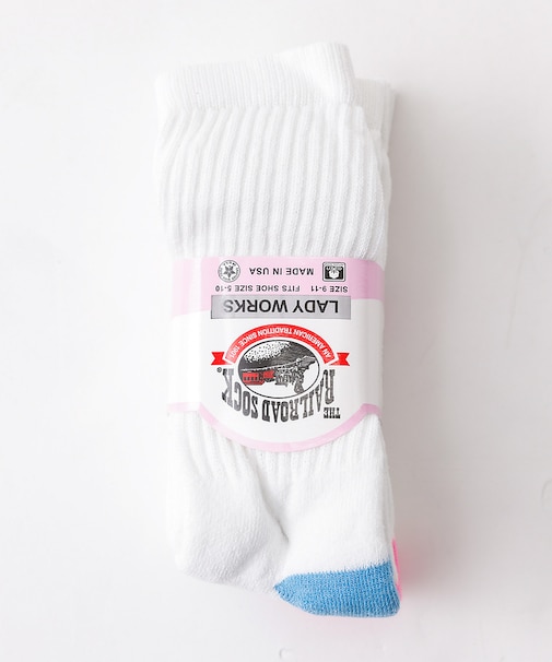 【THE RAILROAD SOCK/レイルロードソック】3組ソックス/ホワイト