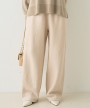 ウール起毛ジャージーカーブパンツ