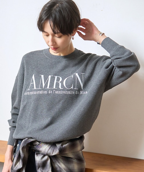 【AMERICANA×MICA＆DEAL/ アメリカーナ×マイカ】ロゴニット