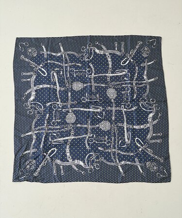 【manipuri/マニプリ】ドットビット大判シルクスカーフ　88×88