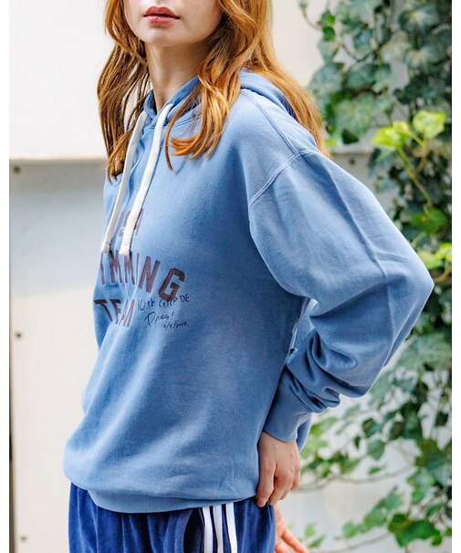 【Le Melange/ル・メランジュ】ミニ裏毛フーディー/#8541008/裏