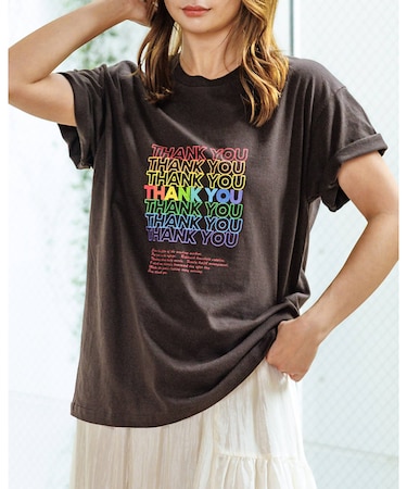 【Le Melange/ル・メランジュ】カラフルロゴTシャツ/#8541001T