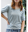 【Le Melange/ル・メランジュ】ベロアボーダーTシャツ/#8541007
