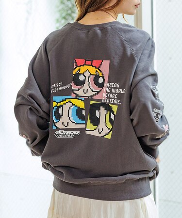 【DISCUS/ディスカス】【コラボ】DISCUS×パワーパフガールズスウェット