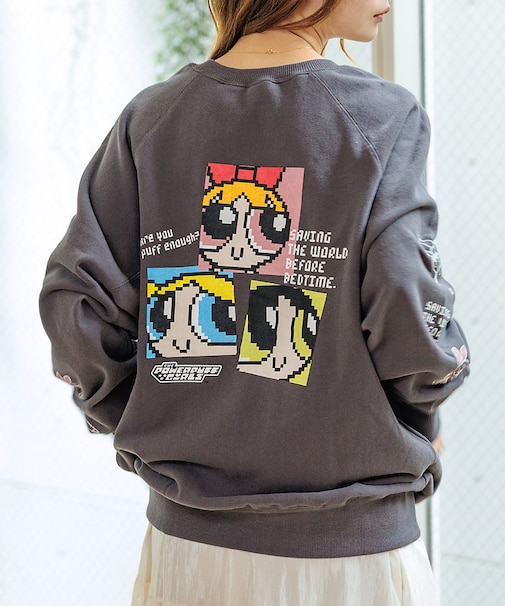 【DISCUS/ディスカス】【コラボ】DISCUS×パワーパフガールズスウェット