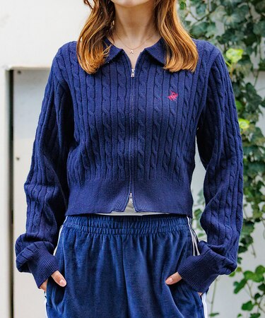 【BEVERY HILLS P.C/ビバリーヒルズポロクラブ】ケーブル編ポロカー