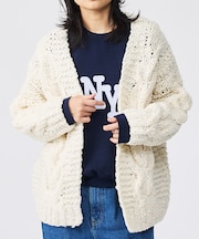 【IRONING / アイロニング】ケーブルニットカーディガン/cable ro