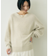 ラクーン混ボトルネックニットプルオーバー