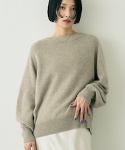 ラクーン混ボトルネックニットプルオーバー