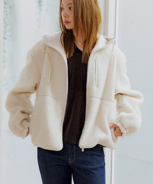 【NANGA / ナンガ】BOA FLEECE ZIP HOODIE / ボアフ