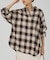 オンブレーチェックオーバーシャツ