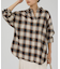 オンブレーチェックオーバーシャツ