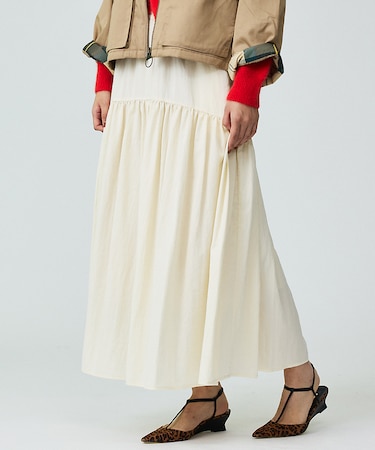 【Le Melange/ル・メランジュ】テンセルナイロンツイルスカート / セッ