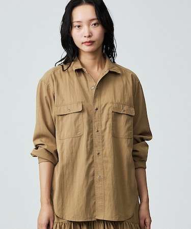 【Le Melange/ル・メランジュ】テンセルナイロンツイルシャツ / セット