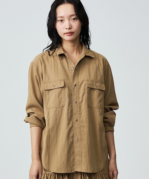 【Le Melange/ル・メランジュ】テンセルナイロンツイルシャツ / セット