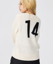 【Le Melange/ル・メランジュ】ナンバリングケーブルニットプルオーバー