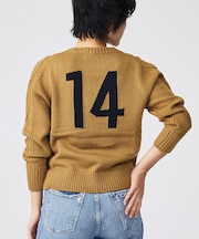 【Le Melange/ル・メランジュ】ナンバリングケーブルニットプルオーバー