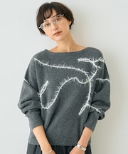 【一部店舗限定】フェザーラインニットプルオーバー