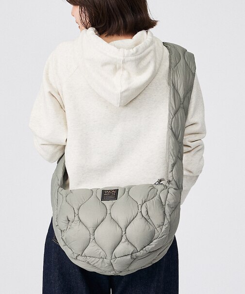 【TAION / タイオン】バナナショルダー ダウンバッグM / ソフトシェル