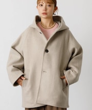 【Le Melange/ル・メランジュ】コクーンシルエットフードコート/#855