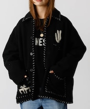 【Le Melange/ル・メランジュ】パッチワーク刺繍ステンカラー / メキシ