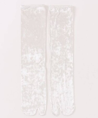 【Keena/キーナ】ベルベットソックスロング/靴下/丈長め/足袋/ベロア【WE