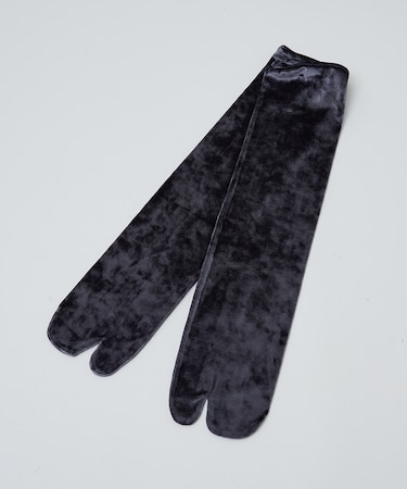 【Keena/キーナ】ベルベットソックスロング/靴下/丈長め/足袋/ベロア【WE