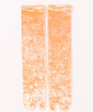 【Keena/キーナ】ベルベットソックスロング/靴下/丈長め/足袋/ベロア【WE