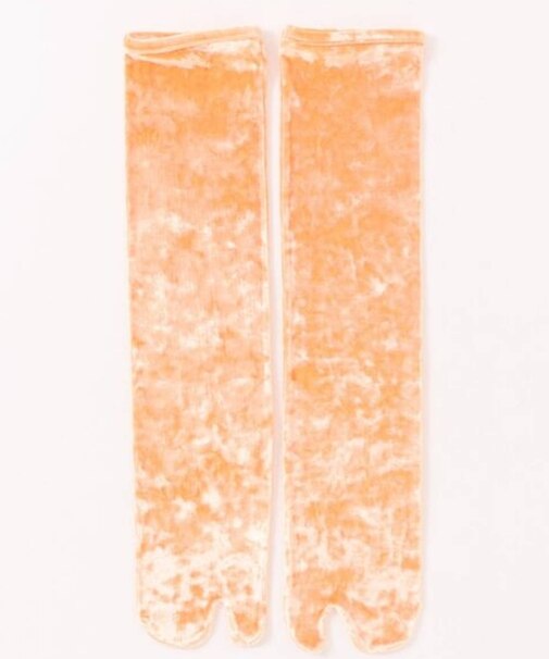 【Keena/キーナ】ベルベットソックスロング/靴下/丈長め/足袋/ベロア【WE