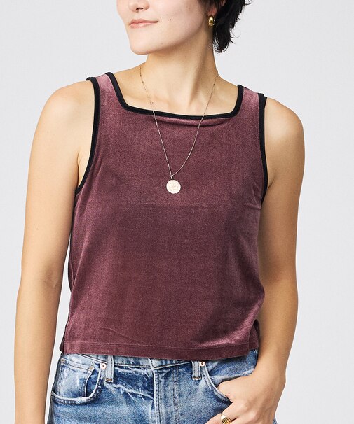 【Keena/キーナ】ベルベットタンクトップス/トップス/ベロア/レイヤード【W