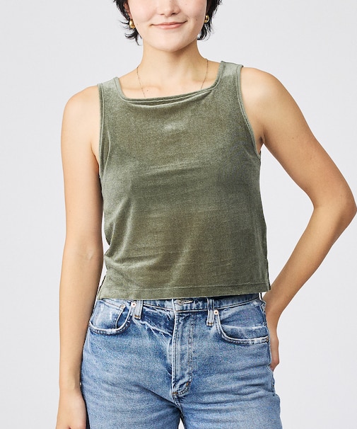 【Keena/キーナ】ベルベットタンクトップス/トップス/ベロア/レイヤード【W