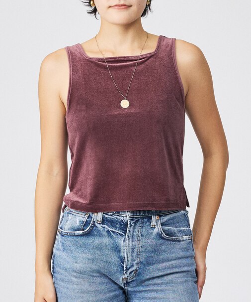 【Keena/キーナ】ベルベットタンクトップス/トップス/ベロア/レイヤード【W