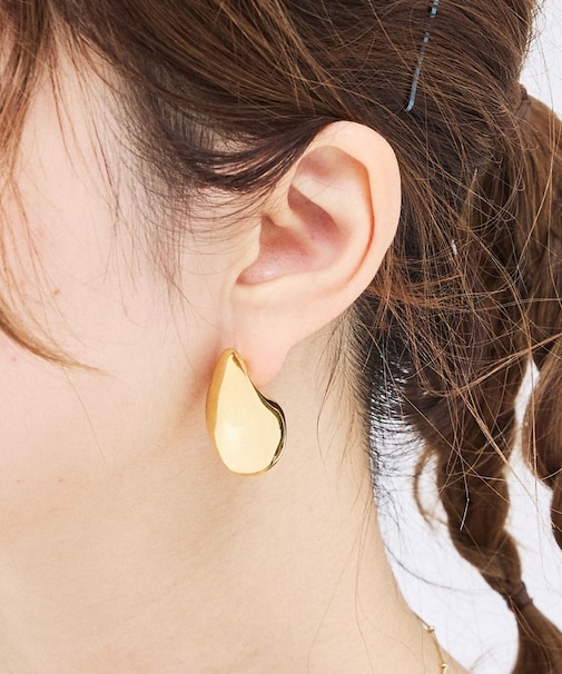 【MC STUDIO/エムシースタジオ】ティアドロップ オーバルピアス